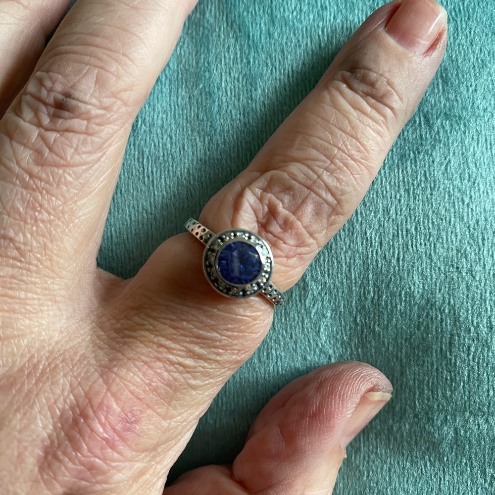 Silpada Sterling Silver Iolite Ring Size 7